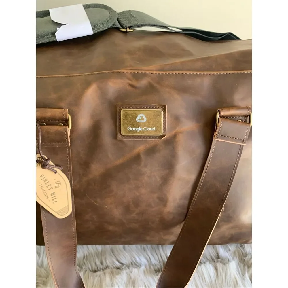 NWT Finley Mill Collection Origaudio Danville Weekender Duffel Bag Faux Leather